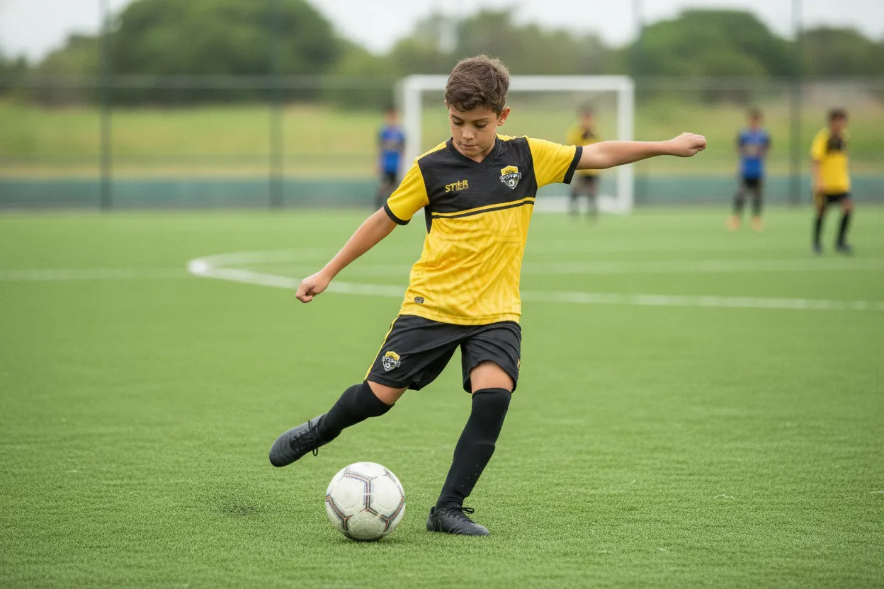 Uniforme de futebol infantil personalizado Star Sports